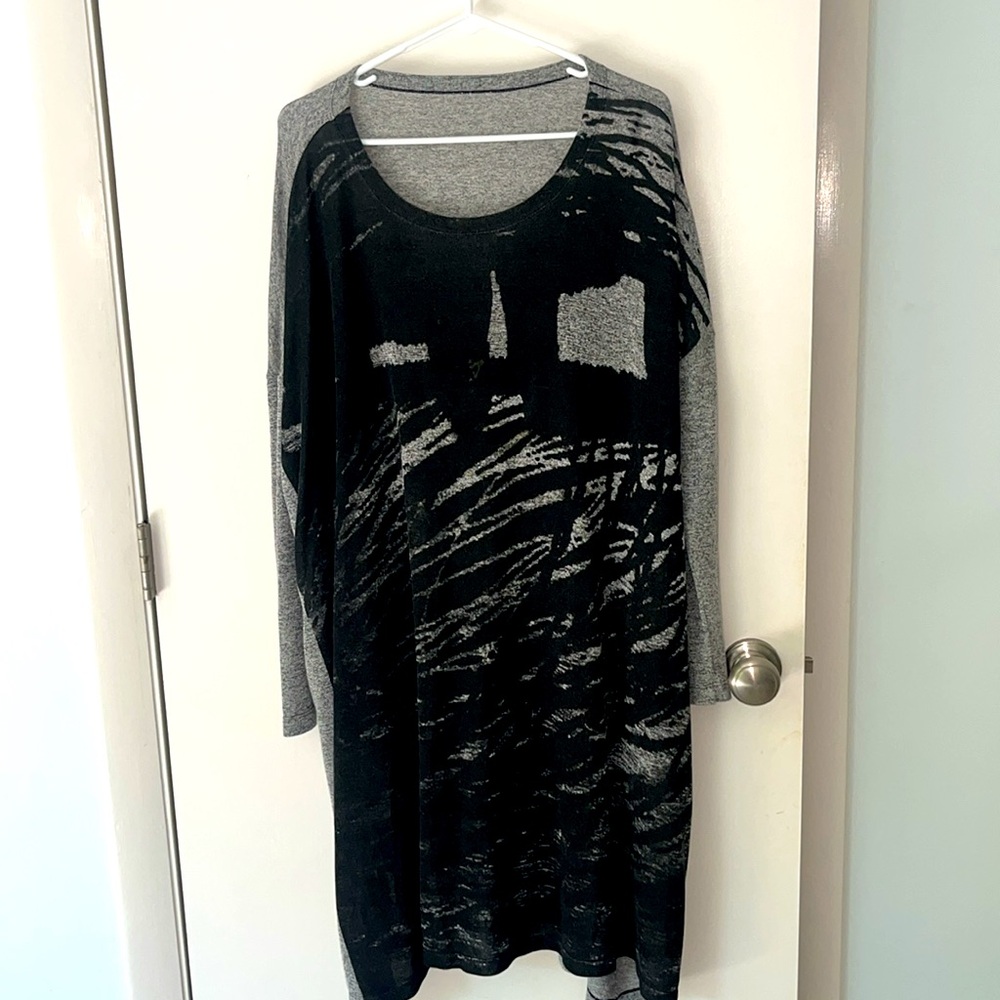 Moyuru Charcoal and Light Gray Knit Dress - Medium